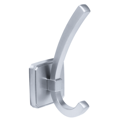 Doppelter Hut- und Mantelhaken - 122 mm - Silber