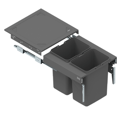 Mülleimer Küche Ausziehbar - 2x15L oder 2x20L- 50cm Küchenschrank
