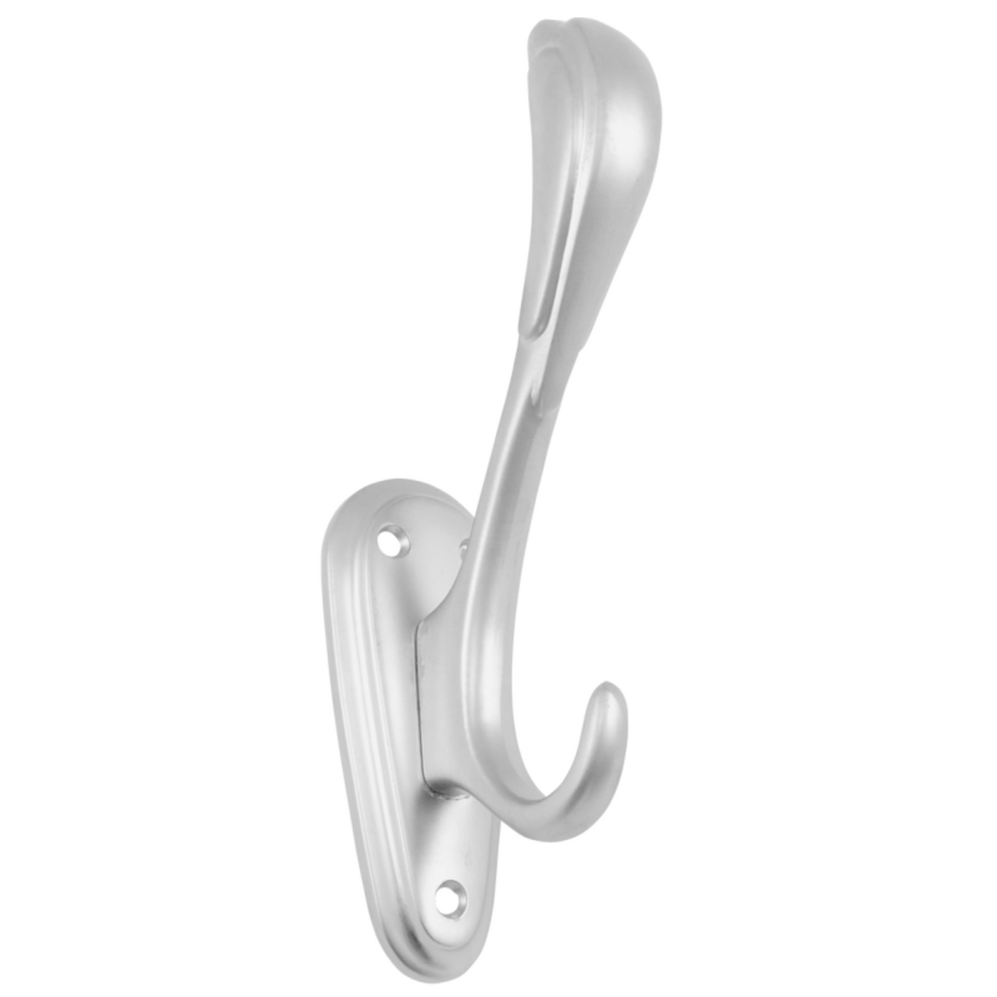 Doppelter Hut- und Mantelhaken - 160 mm - Silber