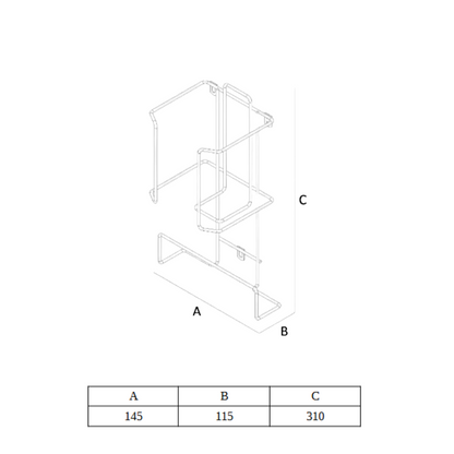Wandmontage Eisen Halter - Weiß