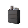GABRIEL - Kommode / Sideboard mit 3 Schubladen - Anthrazit Grau H72cm B60cm T33cm