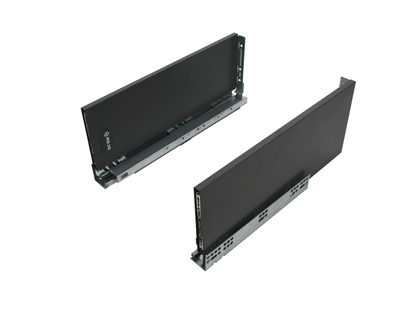 1 Satz Soft-Close Schubladensystem, HOCH - SLIM, H: 185mm, Schwarz