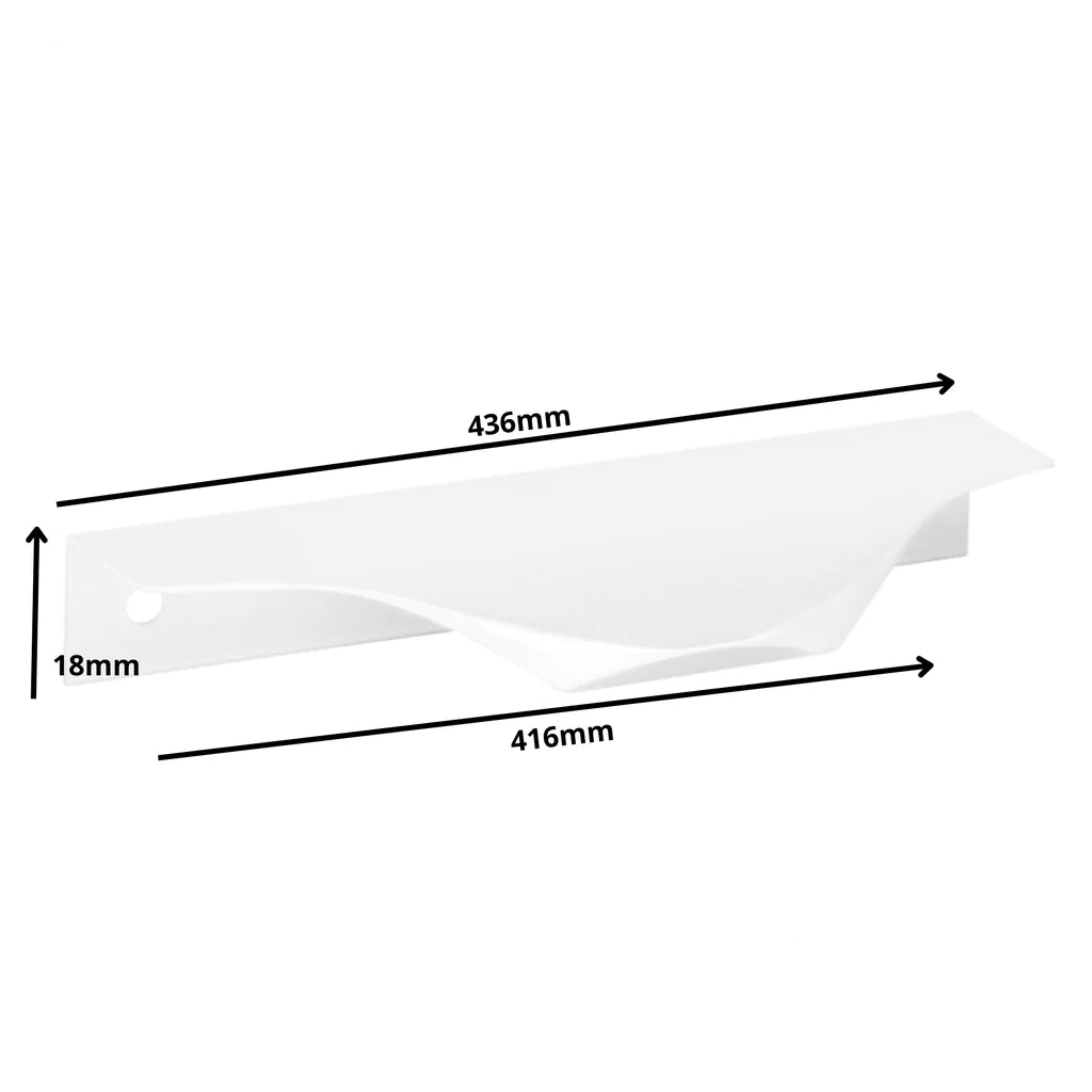 Edge Grip Rundprofil-Griff 416mm (436mm Gesamtlänge) - Weiß