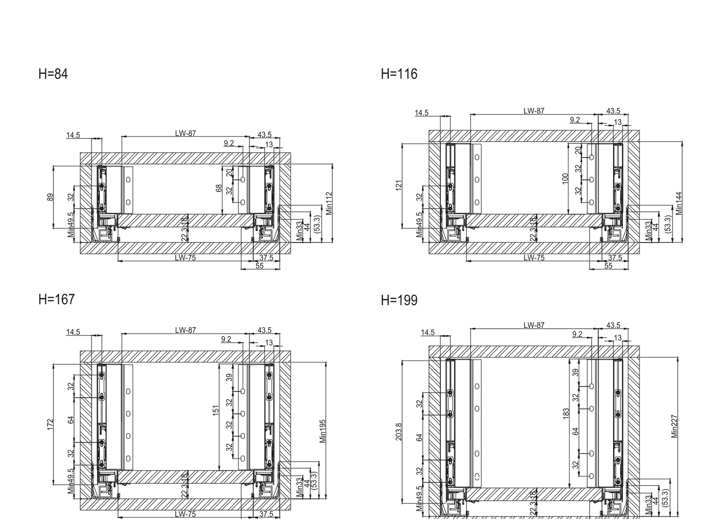 Elite Box Schubladensystem – für 16 und 18 mm Platten