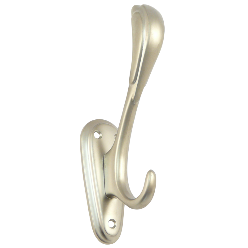 Doppelter Hut- und Mantelhaken - 160 mm - Satin