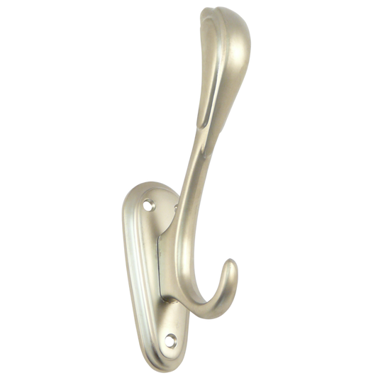 Doppelter Hut- und Mantelhaken - 160 mm - Satin