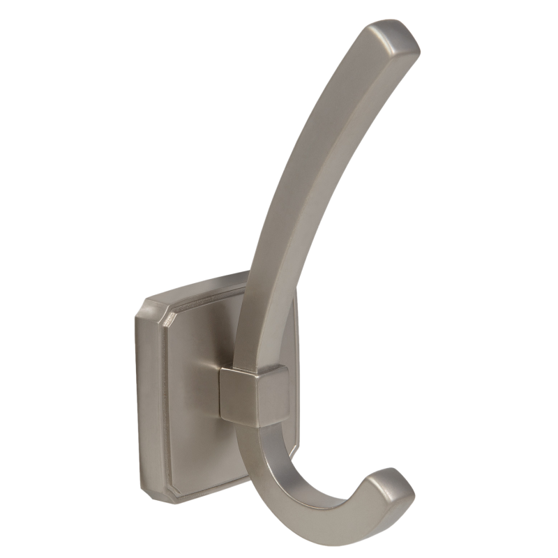 Doppelter Hut- und Mantelhaken - 122 mm - Satin