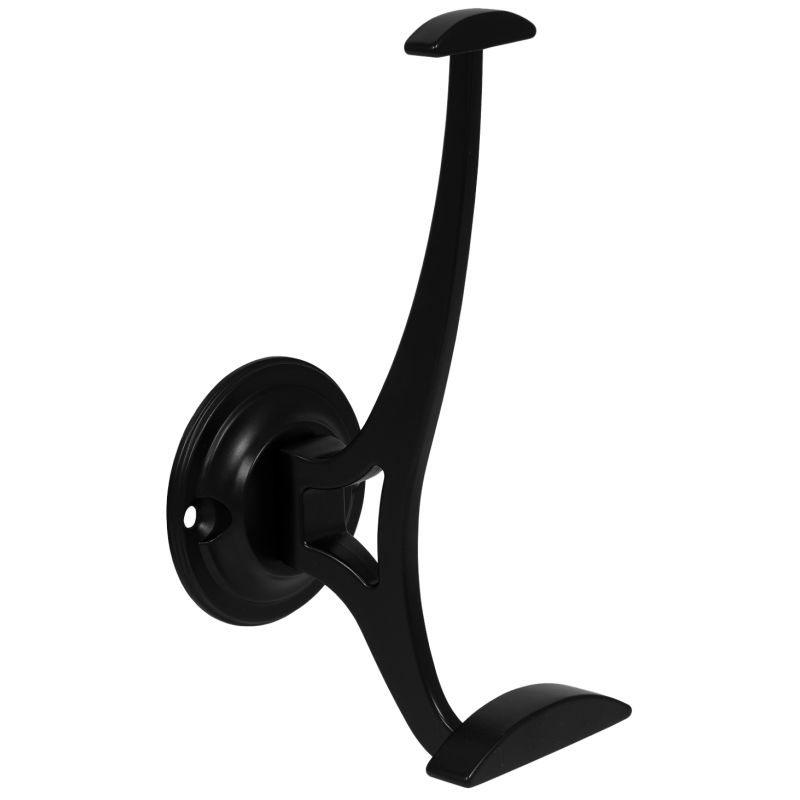 Doppelter Hut- und Mantelhaken - 140 mm - Schwarz