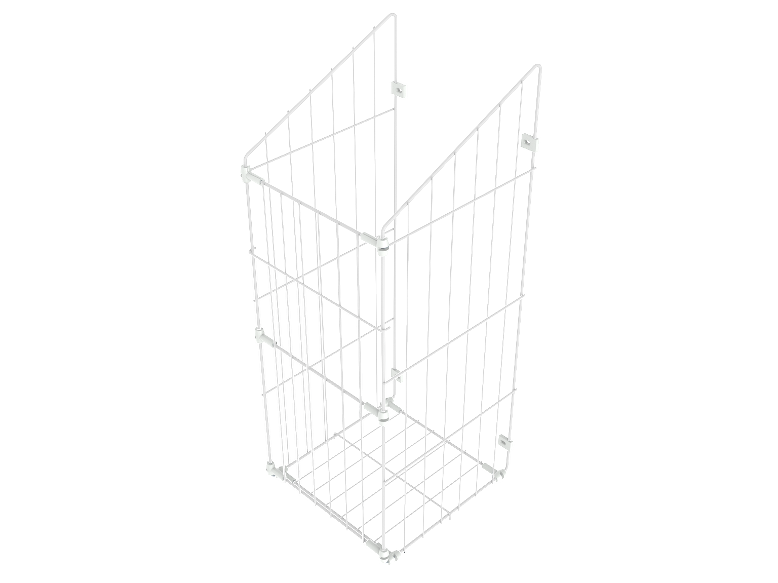 Faltbarer Wäschekorb 30 cm, Weiß – Furnica