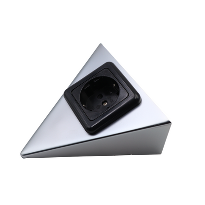 Dreieckige Unterbau Befestigung mit Steckdose