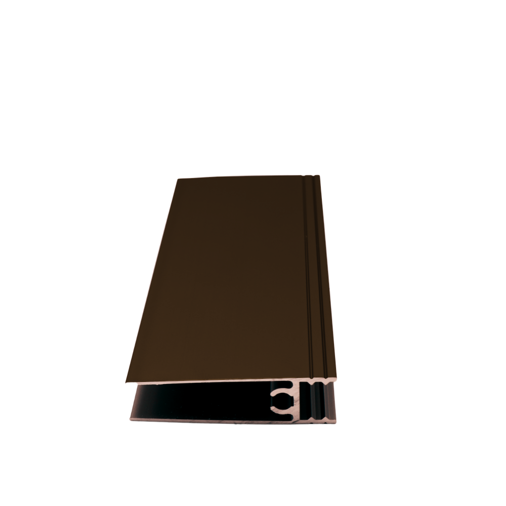 10mm Bottom Horizontal Aluminum Profile 560cm - Cognac Anodized