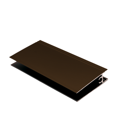 10mm Bottom Horizontal Aluminum Profile 560cm - Cognac Anodized