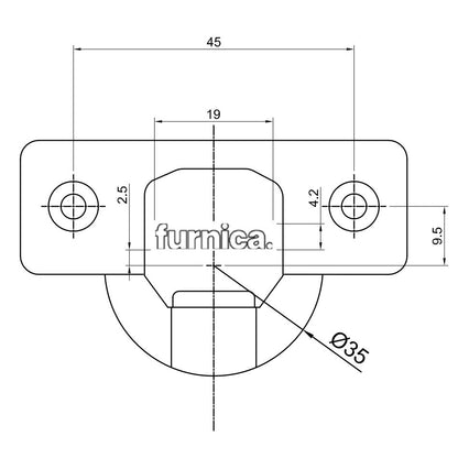 110° Soft-Close Topfband, H0 Montageplatte mit EURO Schrauben, Eckanschlag Gedämpft Furnica 
