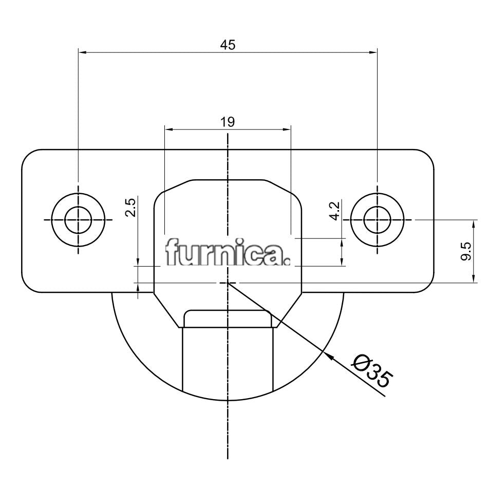 110° Soft-Close Topfband, H0 Montageplatte mit EURO Schrauben mit Kappen, Eckanschlag Gedämpft Furnica 