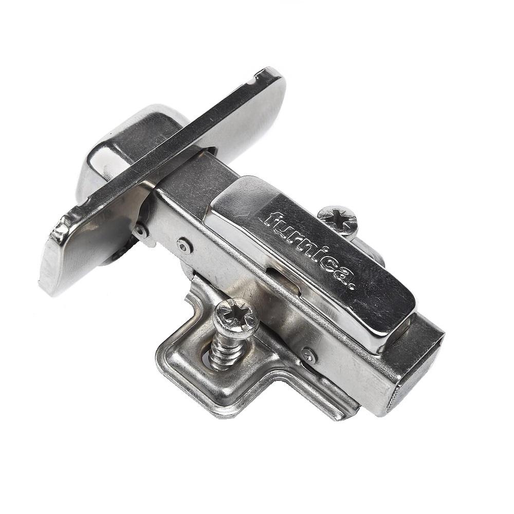 110° Soft-Close Topfband, H0 Montageplatte mit EURO Schrauben mit Kappen, Eckanschlag Gedämpft Furnica 