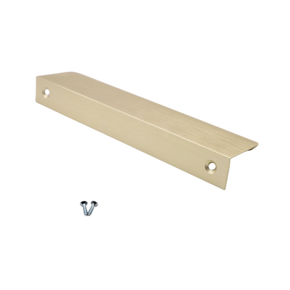 Griffleiste Kantengriff Rund 128mm (148mm Gesamtlänge) - Matt Gold