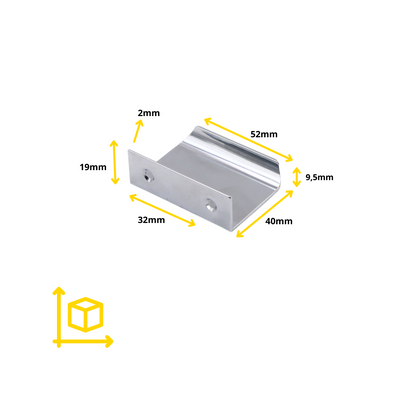 Griffleiste Kantengriff 32mm (52mm Gesamtlänge) - Elektropoler