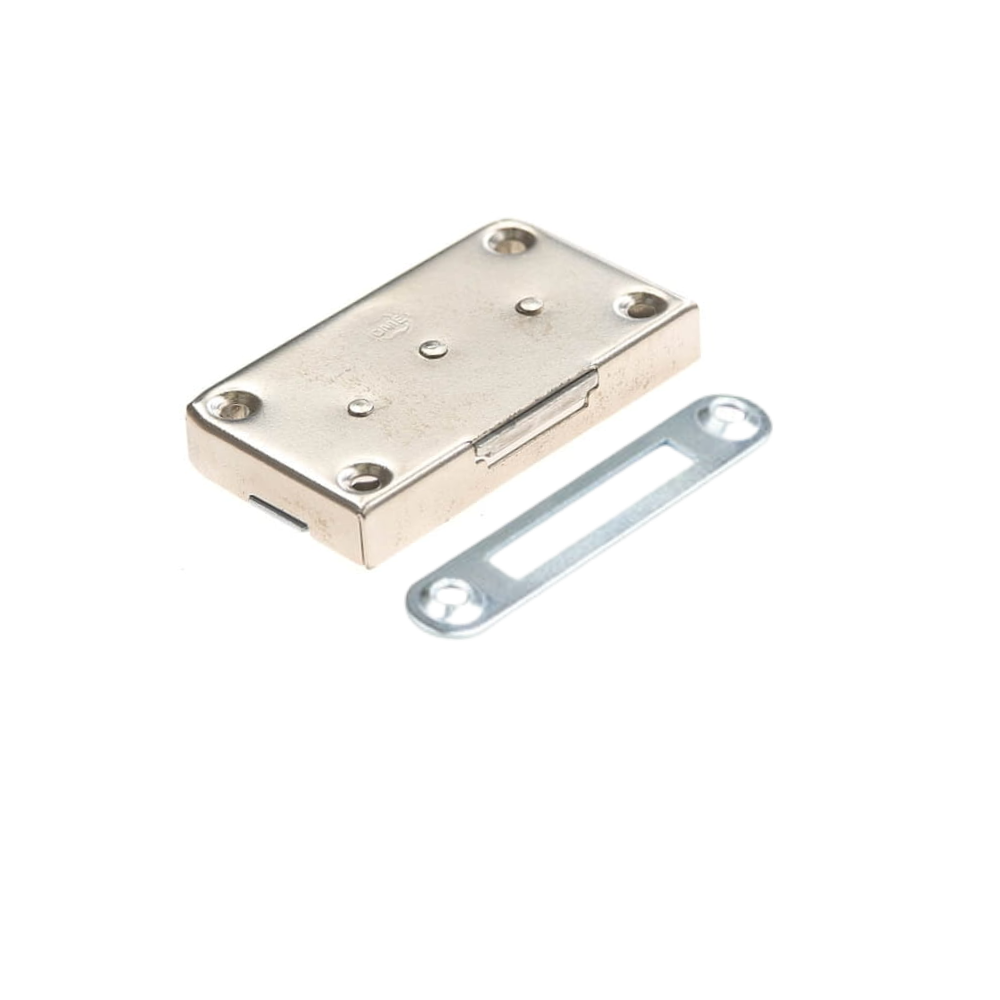 Möbelschloss 35x60mm - Satin-Nickel