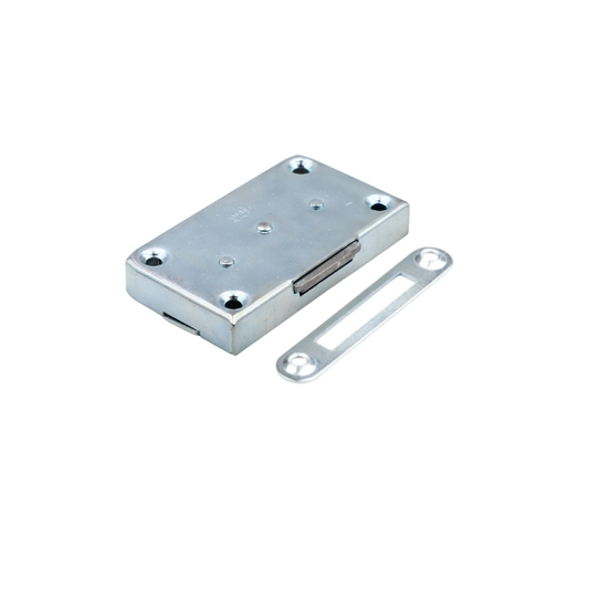 Möbelschloss 35x60mm - Weiß Verzinkt