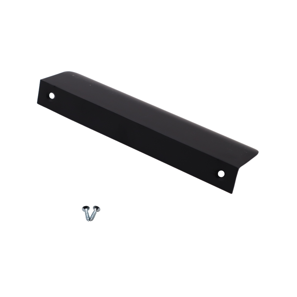 Griffleiste Kantengriff Rund 128mm (148mm Gesamtlänge) - Schwarz Matt