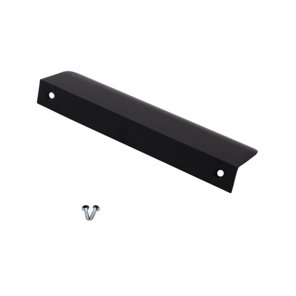 Griffleiste Kantengriff Rund 128mm (148mm Gesamtlänge) - Schwarz Matt