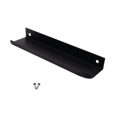 Griffleiste Kantengriff Rund 128mm (148mm Gesamtlänge) - Schwarz Matt