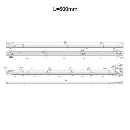 1 Satz Rollschubführung Schubladenschienen Weiss