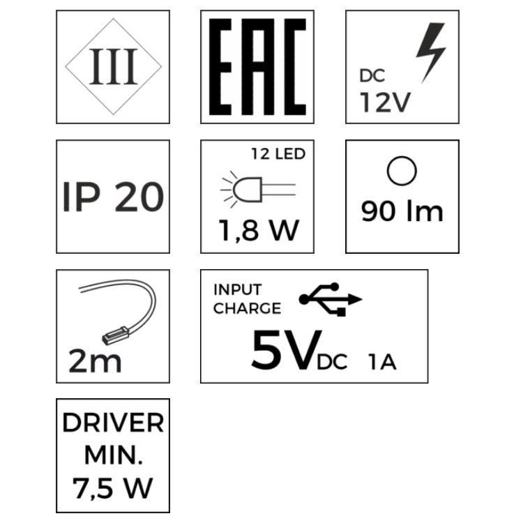 2 Schlafzimmer LED Lampen mit USB + Netzteil (F02) Furnica 