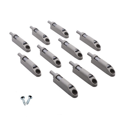 Soft-Close Schranktürdämpfer - Grau (10 Stück)