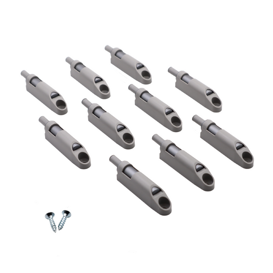 Soft-Close Schranktürdämpfer - Grau (10 Stück)