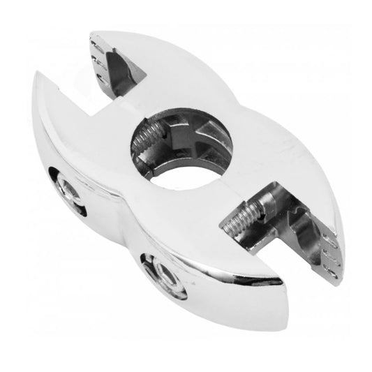 25mm Doppelter Verbindungsstecker für Glas und Platten, Chrom (mit Einsätzen) Furnica 