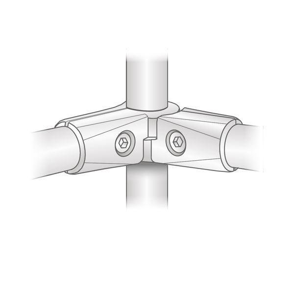 25mm Halber S-Typ Rohrverbinder, Chrom