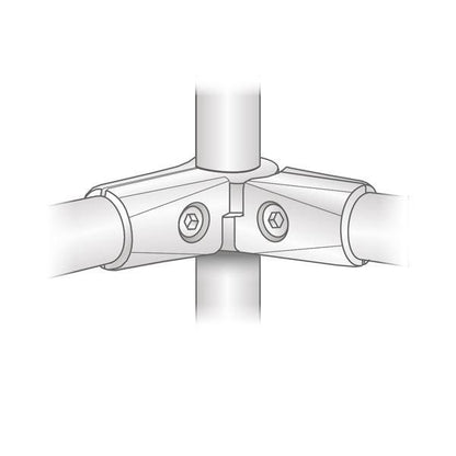 25mm Halber S-Typ Rohrverbinder, Chrom