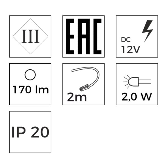 3 Wandhängeschrank LED Lampen + Netzteil (F04) Furnica 