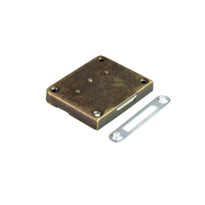 Möbelschloss 49x60mm - Altgold