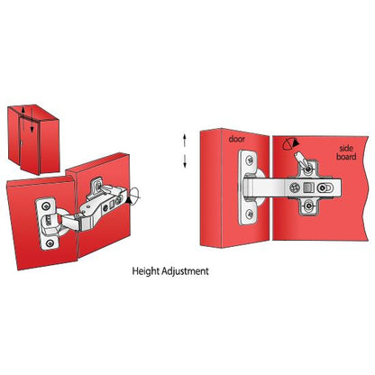 +30º Soft-Close Topfband, H2 Montageplatte mit EURO Schrauben für Eckschränke Gedämpft Furnica 