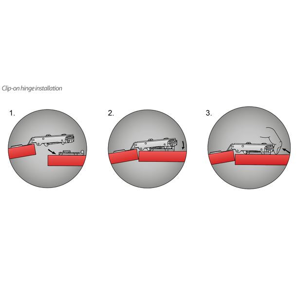 +30º Soft-Close Topfband, H2 Montageplatte mit EURO Schrauben für Eckschränke Gedämpft Furnica 