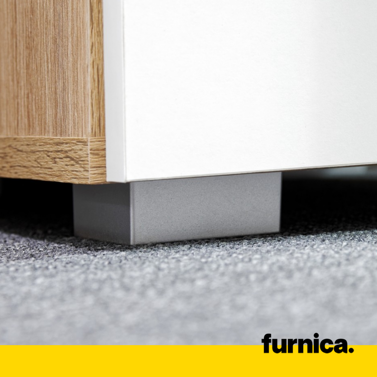 CUBA - Schreibtisch mit 6 Push to Open Schubladen und Tastaturablage H78cm B130cm T50cm - Weiß Gloss