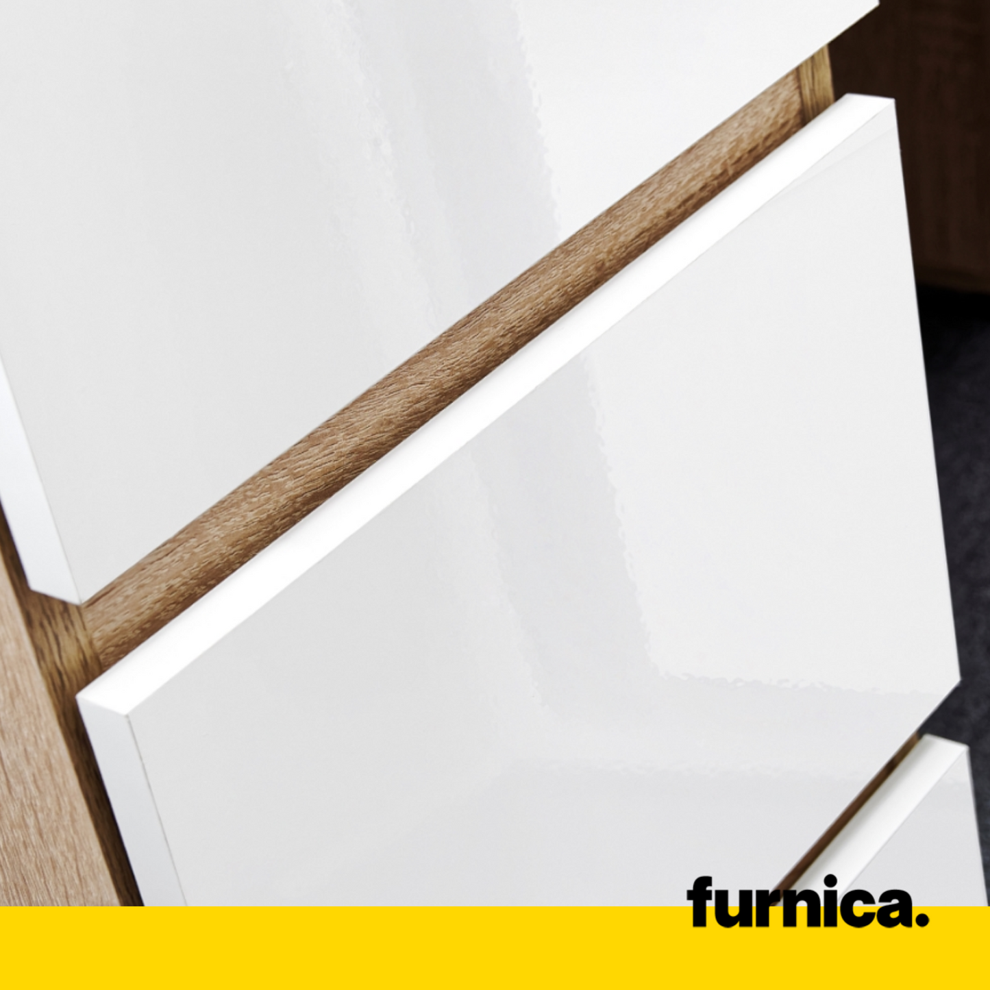 BEN - Schreibtisch mit 1 Schublade und 1 Tür H76cm B90cm T50cm Rechts - Weiß Matt