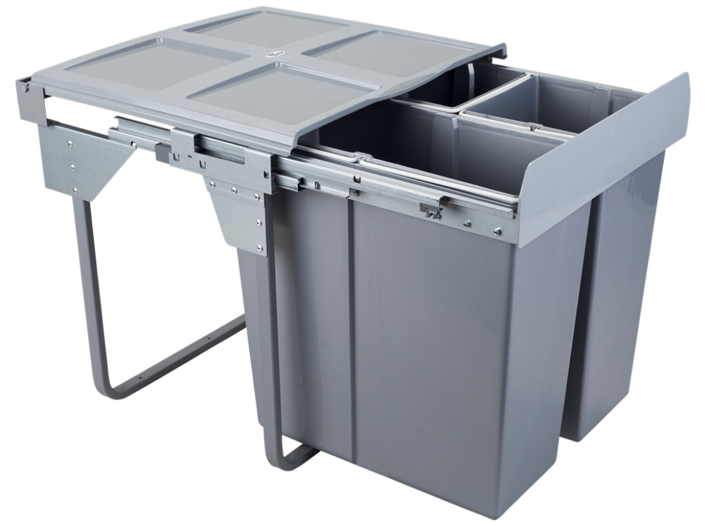 Mülleimer Mülltrennung - 34L+2x17L - 60cm Küchenschrank