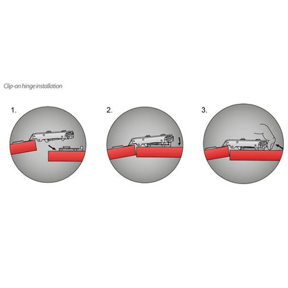 +45º Soft-Close Topfband, H2 Montageplatte mit EURO Schrauben für Eckschränke Gedämpft Furnica 