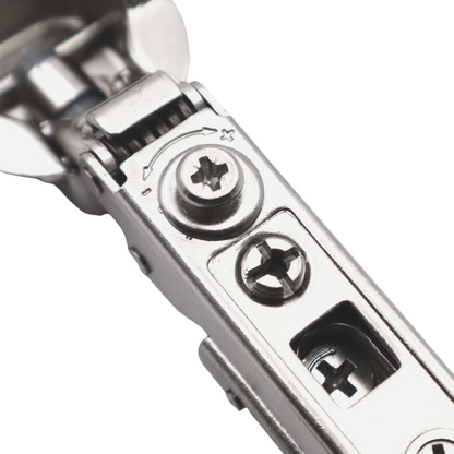 4D 110° Soft-Close Scharnier, H0 Unsichtbare Montageplatte mit EURO-Schrauben und Abdeckungen, aufliegende Türen