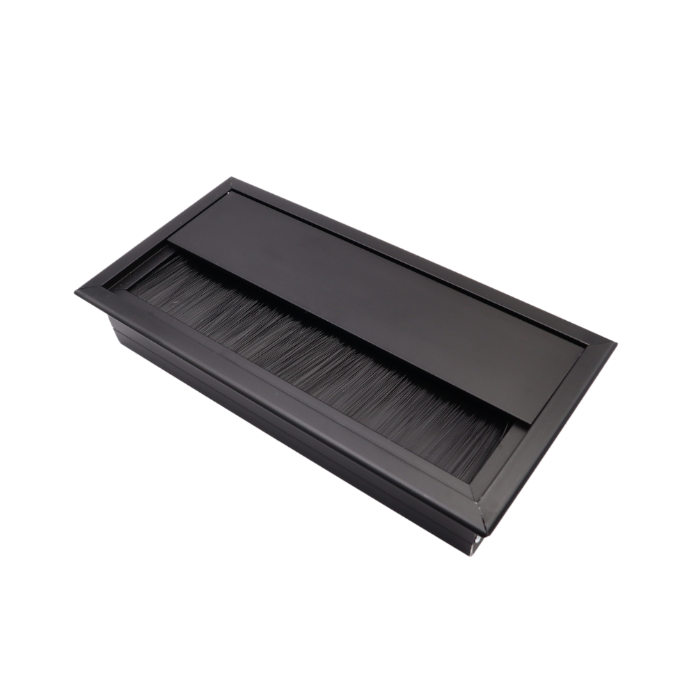 Aluminium Kabeldurchlass 160x80mm, Schwarz