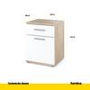 CHRIS - Nachttisch - Nachtschrank mit 1 Schublade und Tür - Sonoma Eiche / Weiß Matt H52cm B40cm T40cm