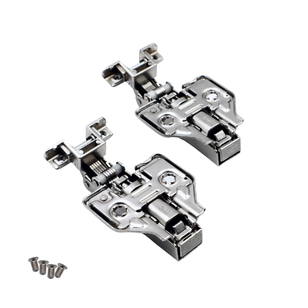 Scharniere für Aluminiumrahmen Soft Close, mit 4 Schrauben, 2 Stück