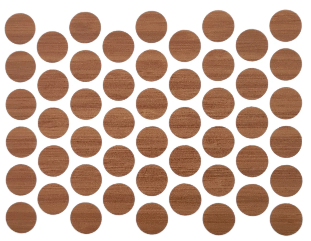 Schraubabdeckkappen Selbstklebend - Bambus 14mm