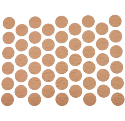 Schraubabdeckkappen Selbstklebend - Buche 14mm