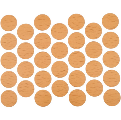 Schraubabdeckkappen Selbstklebend - Buche 18mm