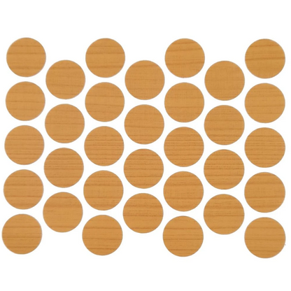 Schraubabdeckkappen Selbstklebend - Dunkelkiefer 18mm