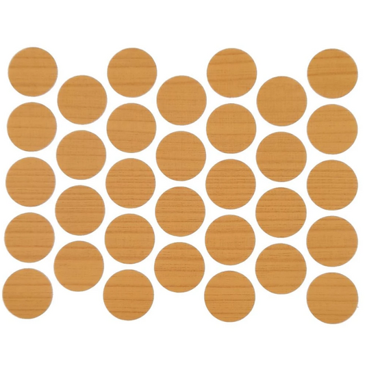 Schraubabdeckkappen Selbstklebend - Dunkelkiefer 18mm